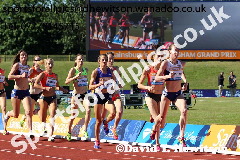 Womens 1500 metres, IAAF Diamond League, Birmingham. Photo: David T. Hewitson/Sports for All Pics